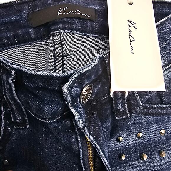 KanCan Womans size 5/26 Estilo Studded Distressed Skinny Denim Blue Jeans NEW - Picture 6 of 8